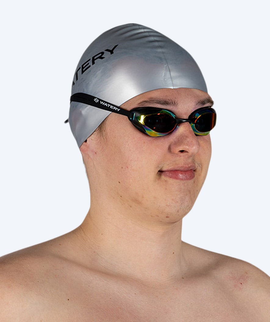 Watery swim cap (from 12 years) - Signature - Silver