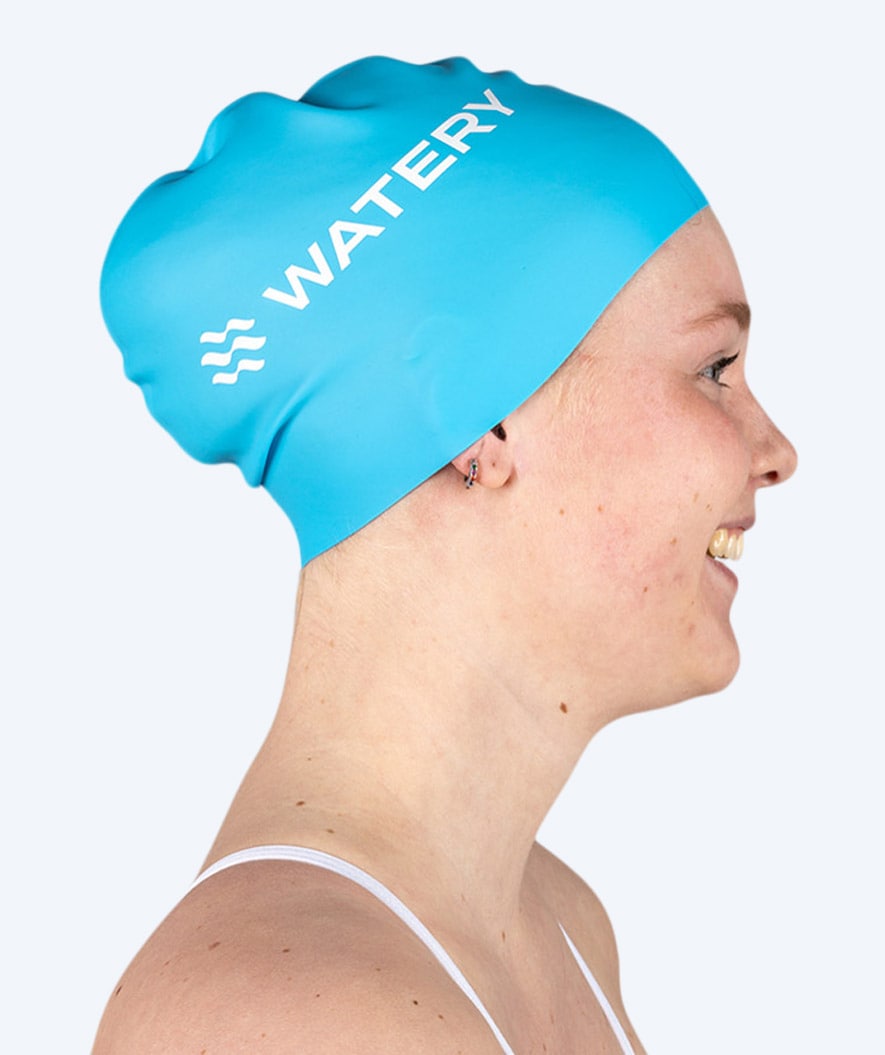 Watery swim cap (from 12 years) - Signature - Sky Blue