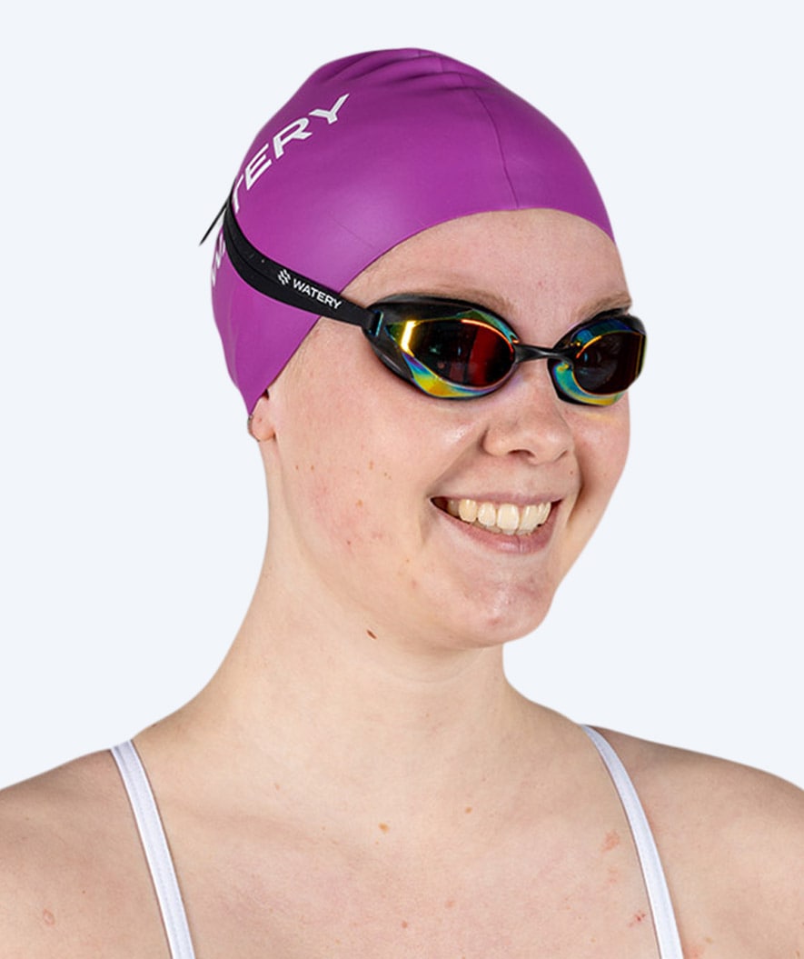 Watery swim cap (from 12 years) - Signature - Violet
