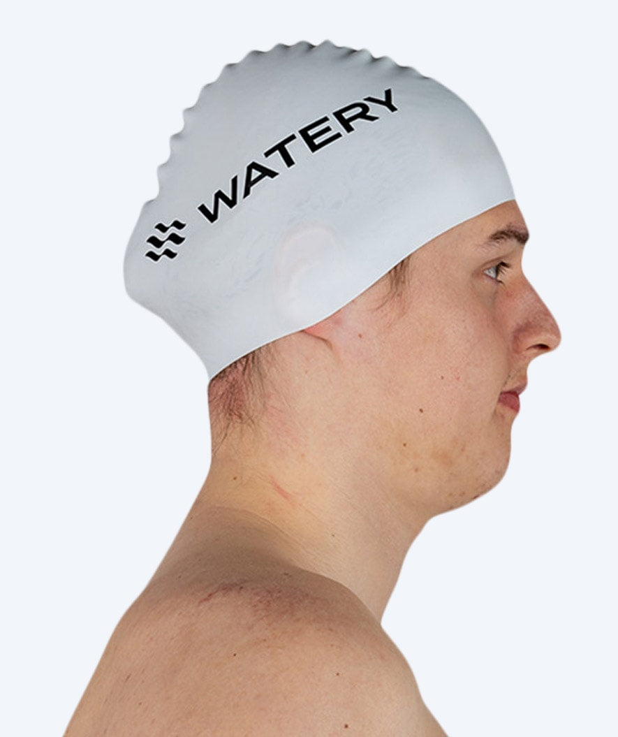 Watery swimming cap (from 10 years) - Signature - White