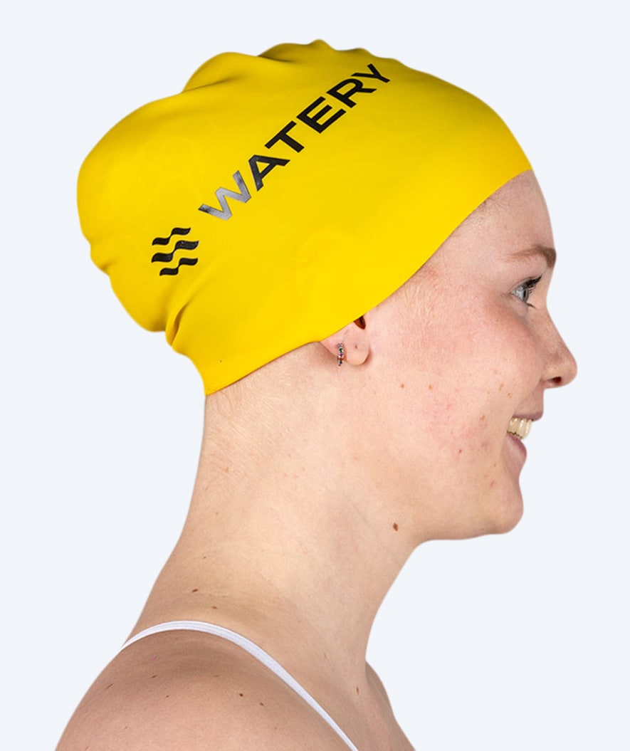 Watery swim cap (from 12 years) - Signature - Yellow