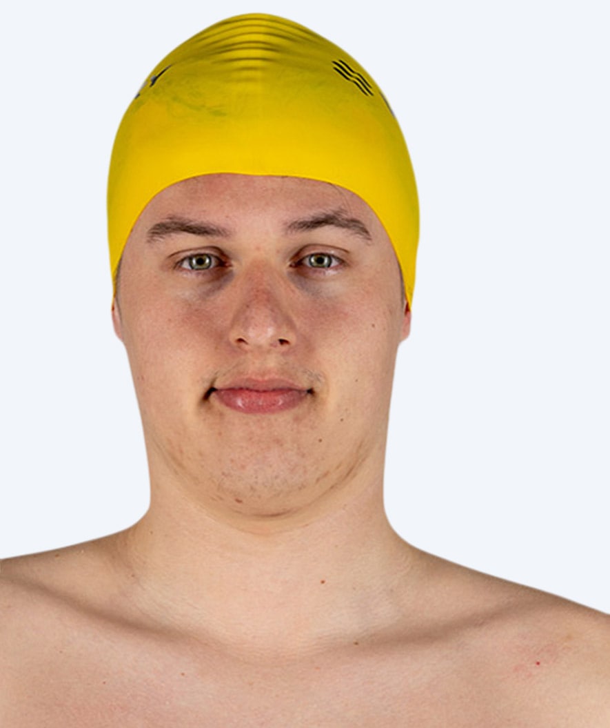 Watery swim cap (from 12 years) - Signature - Yellow