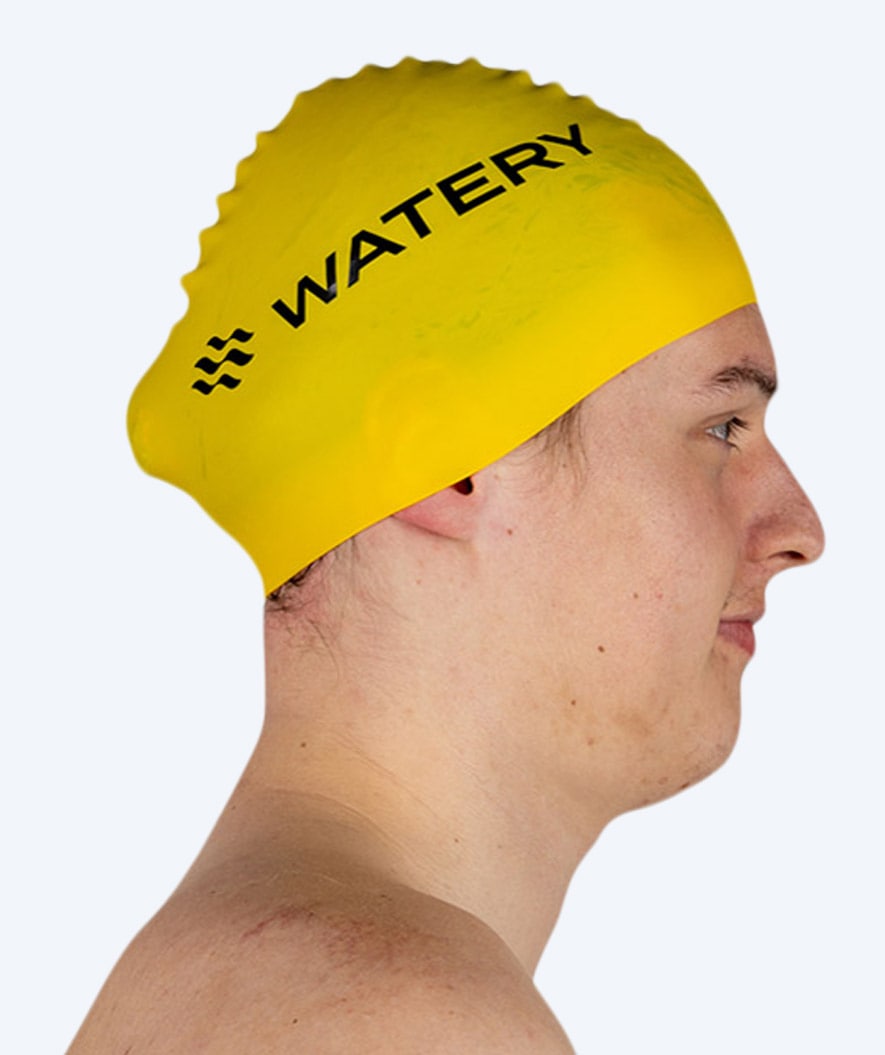 Watery swim cap (from 12 years) - Signature - Yellow