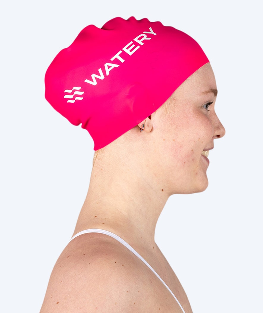 Watery swimming cap (from 10 years) - Signature - Pink