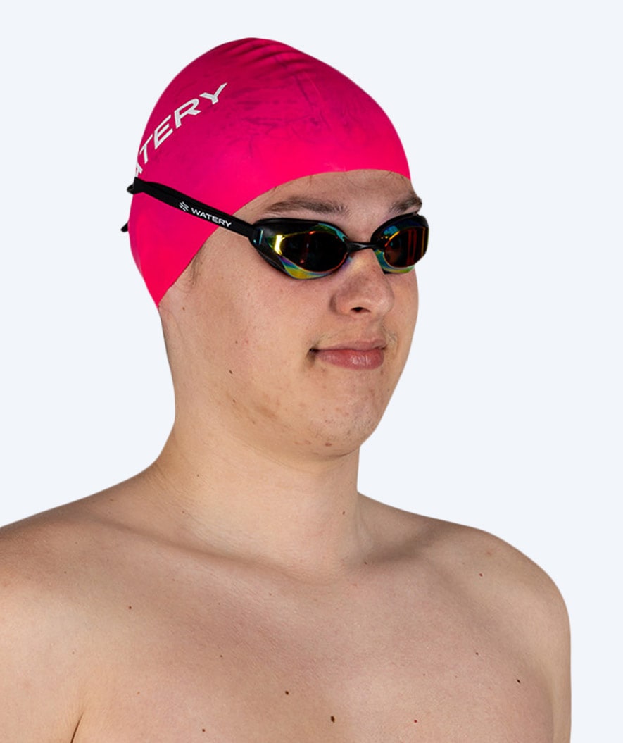 Watery swimming cap (from 10 years) - Signature - Pink