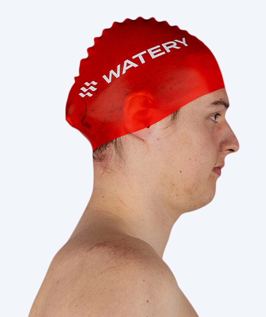 Watery swimming cap (from 10 years) - Signature - Red