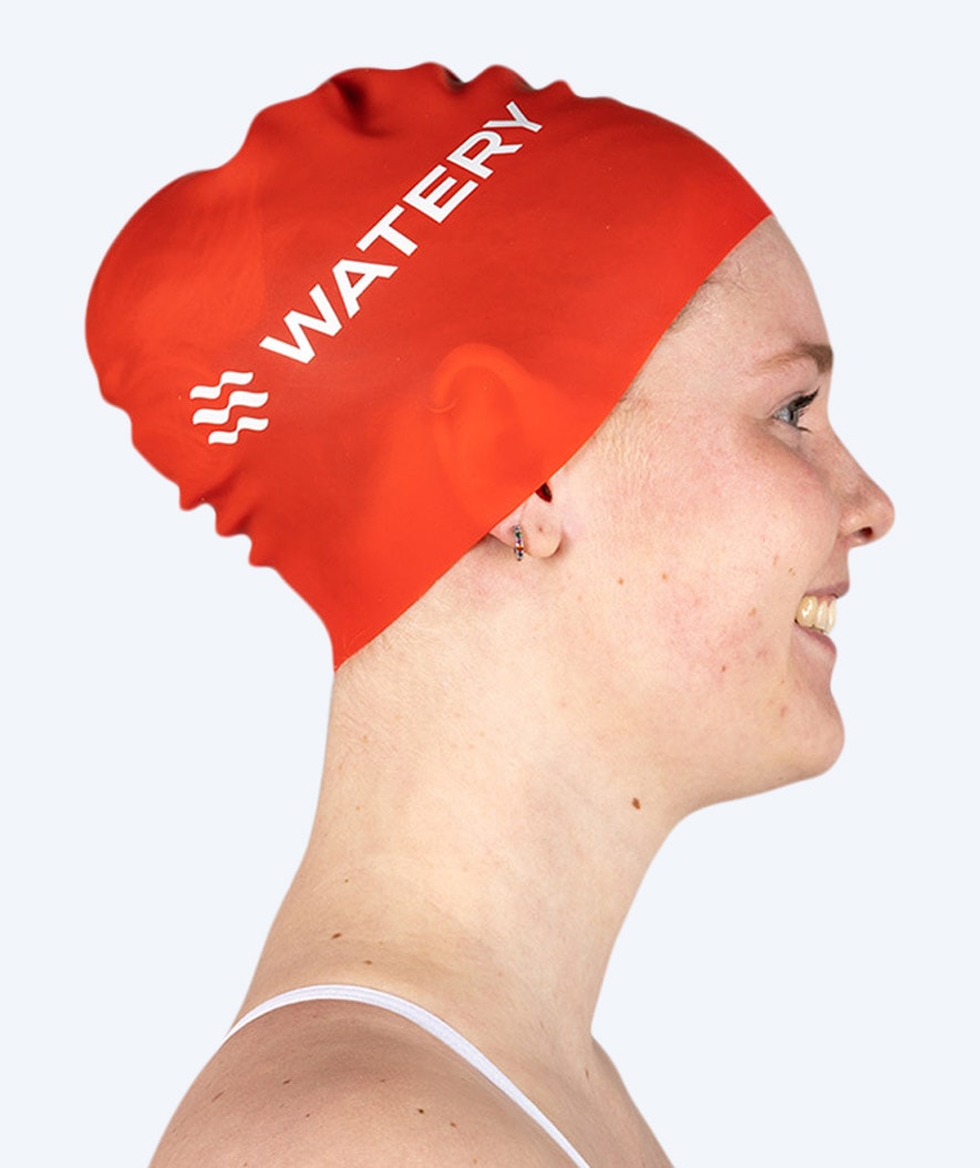 Watery swimming cap (from 10 years) - Signature - Red