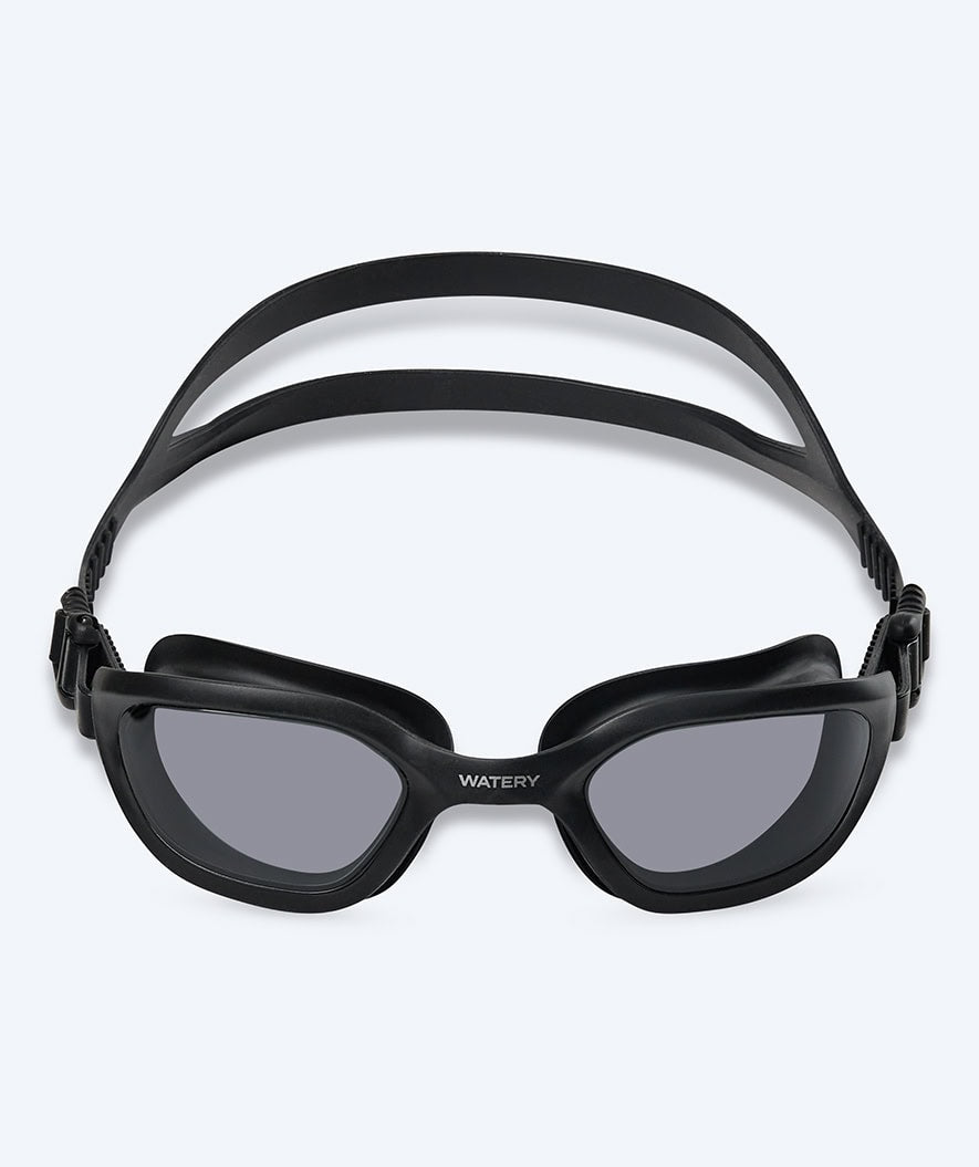 Watery exercise swim goggles - Sonar - Black (Smoke lens)