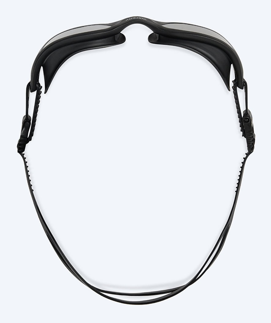 Watery exercise swim goggles - Sonar - Black (Smoke lens)