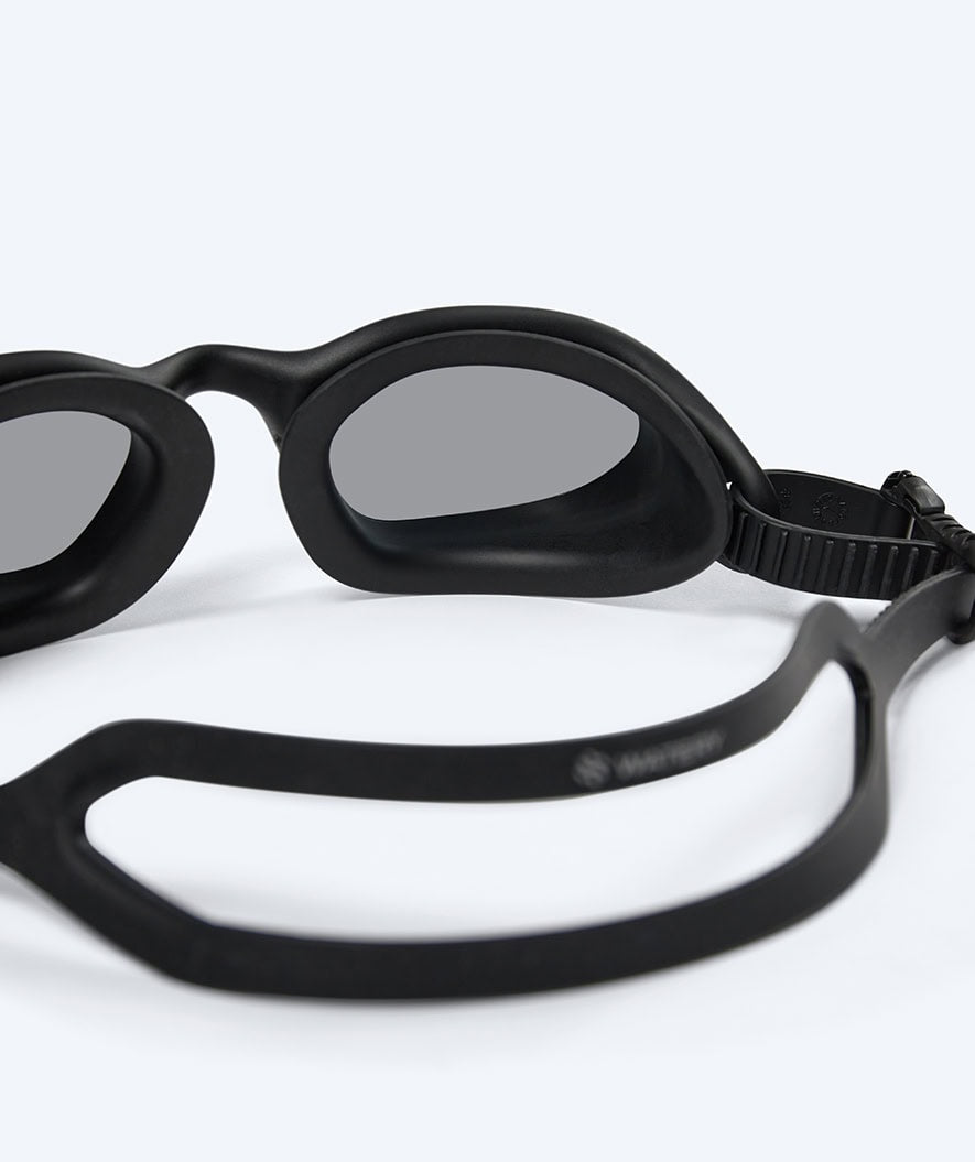 Watery exercise swim goggles - Sonar - Black (Smoke lens)