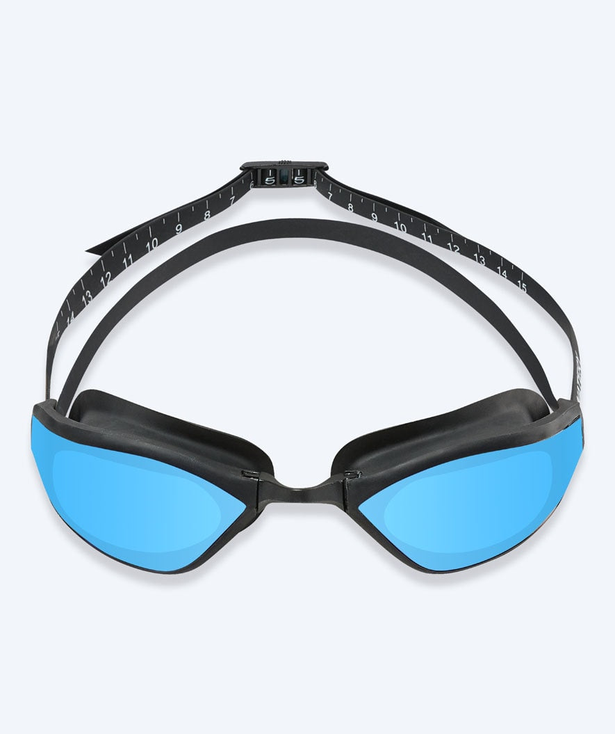 Watery Elite swim goggles - Storm Racer Mirror - Black/blue