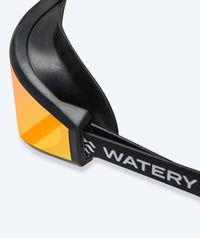 Watery Elite swim goggles - Storm Racer Mirror - Black/gold