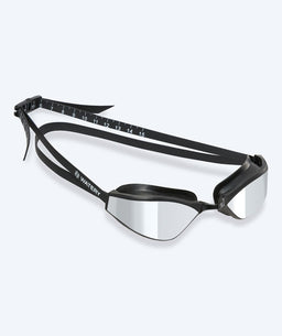 Watery Elite swimming goggles - Storm Racer Mirror - Black/silver