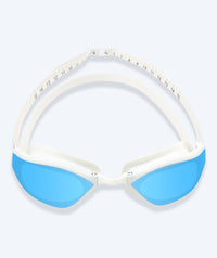 Watery Elite swimming goggles - Storm Racer Mirror - White/blue