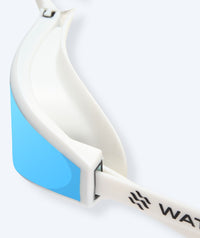 Watery Elite swimming goggles - Storm Racer Mirror - White/blue