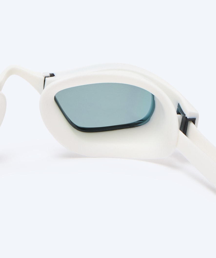 Watery Elite swimming goggles - Storm Racer Mirror - White/blue