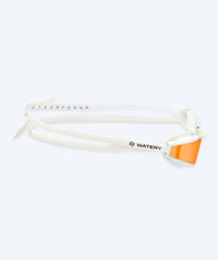 Watery Elite swim goggles - Storm Racer Mirror - White/Gold