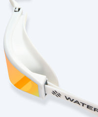 Watery Elite swimming goggles - Storm Racer Mirror - White/gold