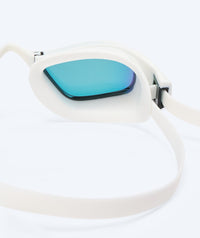 Watery Elite swimming goggles - Storm Racer Mirror - White/gold