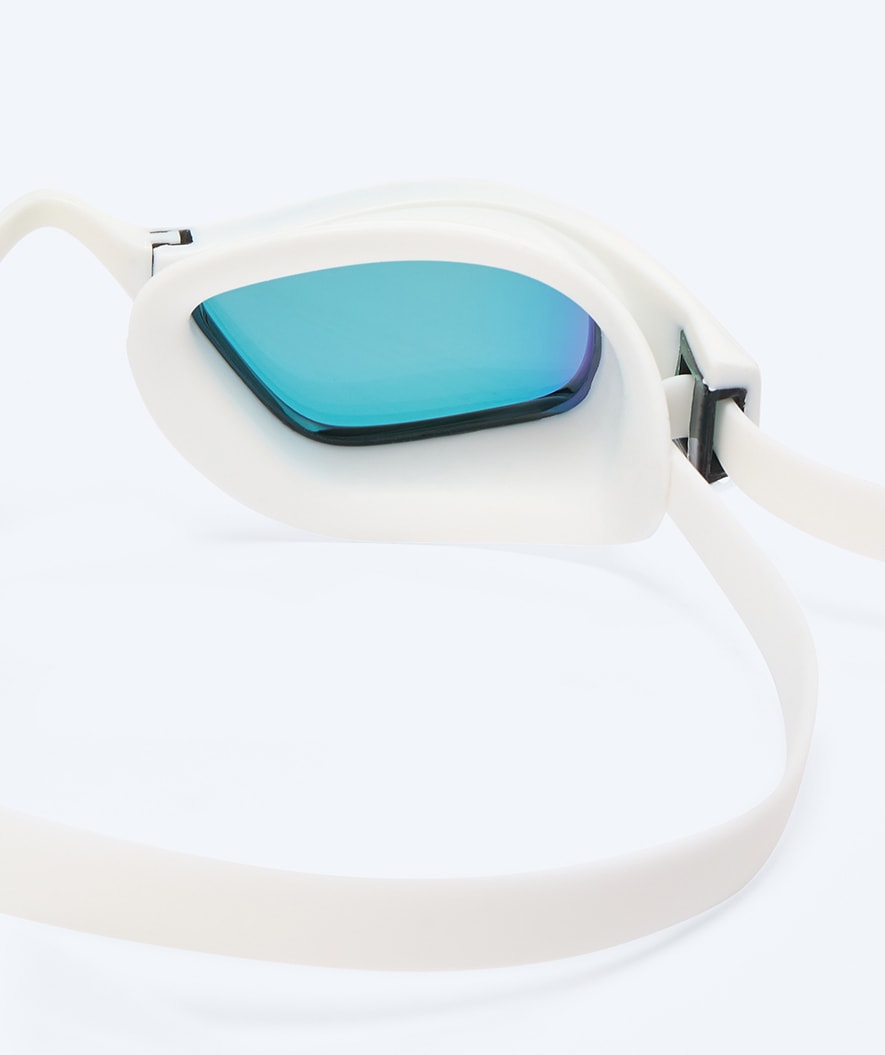 Watery Elite swimming goggles - Storm Racer Mirror - White/gold