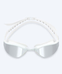 Watery Elite swimming goggles - Storm Racer Mirror - White/silver