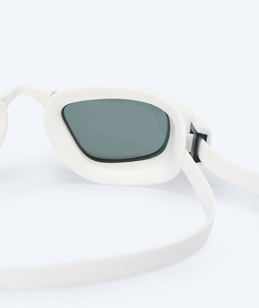 Watery Elite swimming goggles - Storm Racer Mirror - White/silver