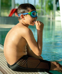 Watery long swim trunks for boys - Surfy Eco - Orange Corner