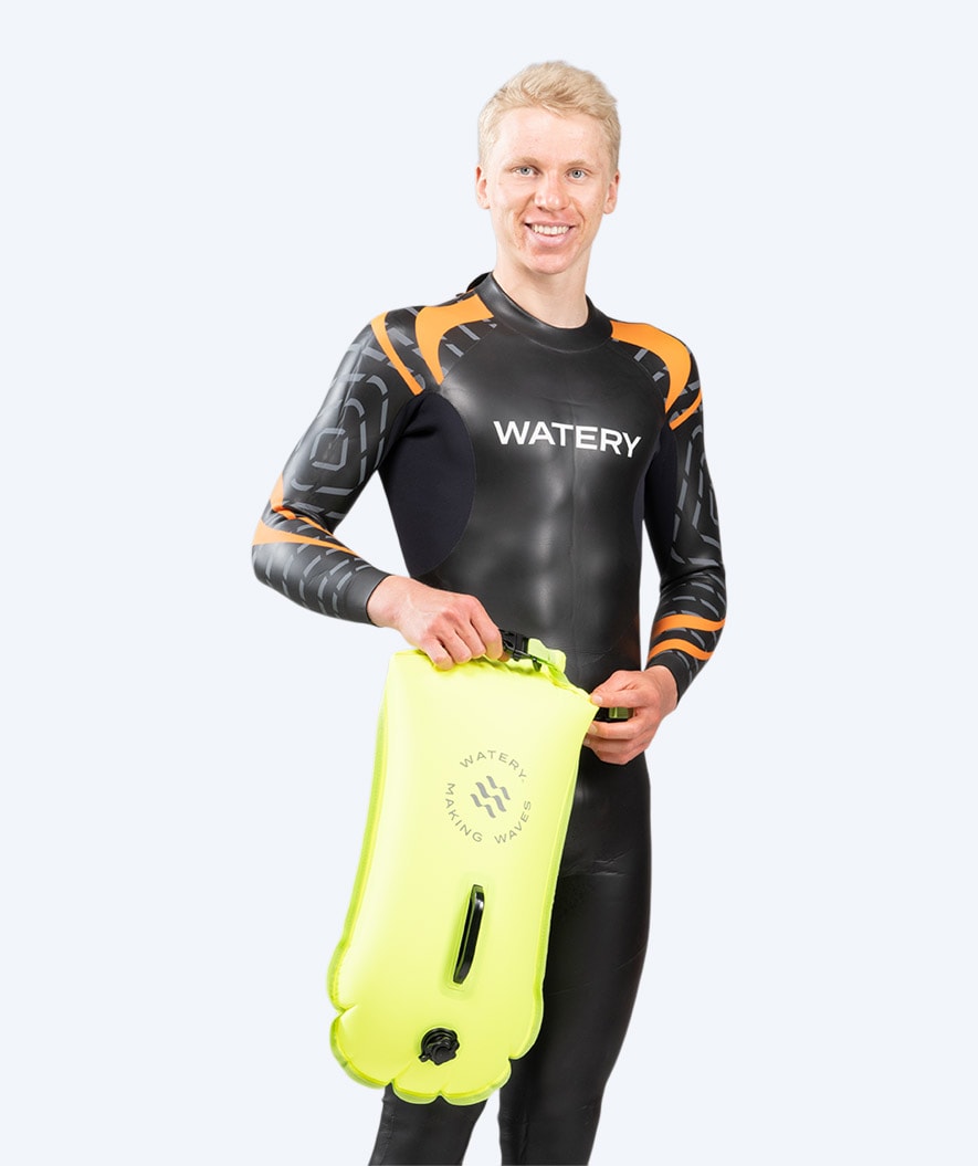 Watery swim buoy - Swim Buoy & Dry Bag 28L - Fluo Yellow
