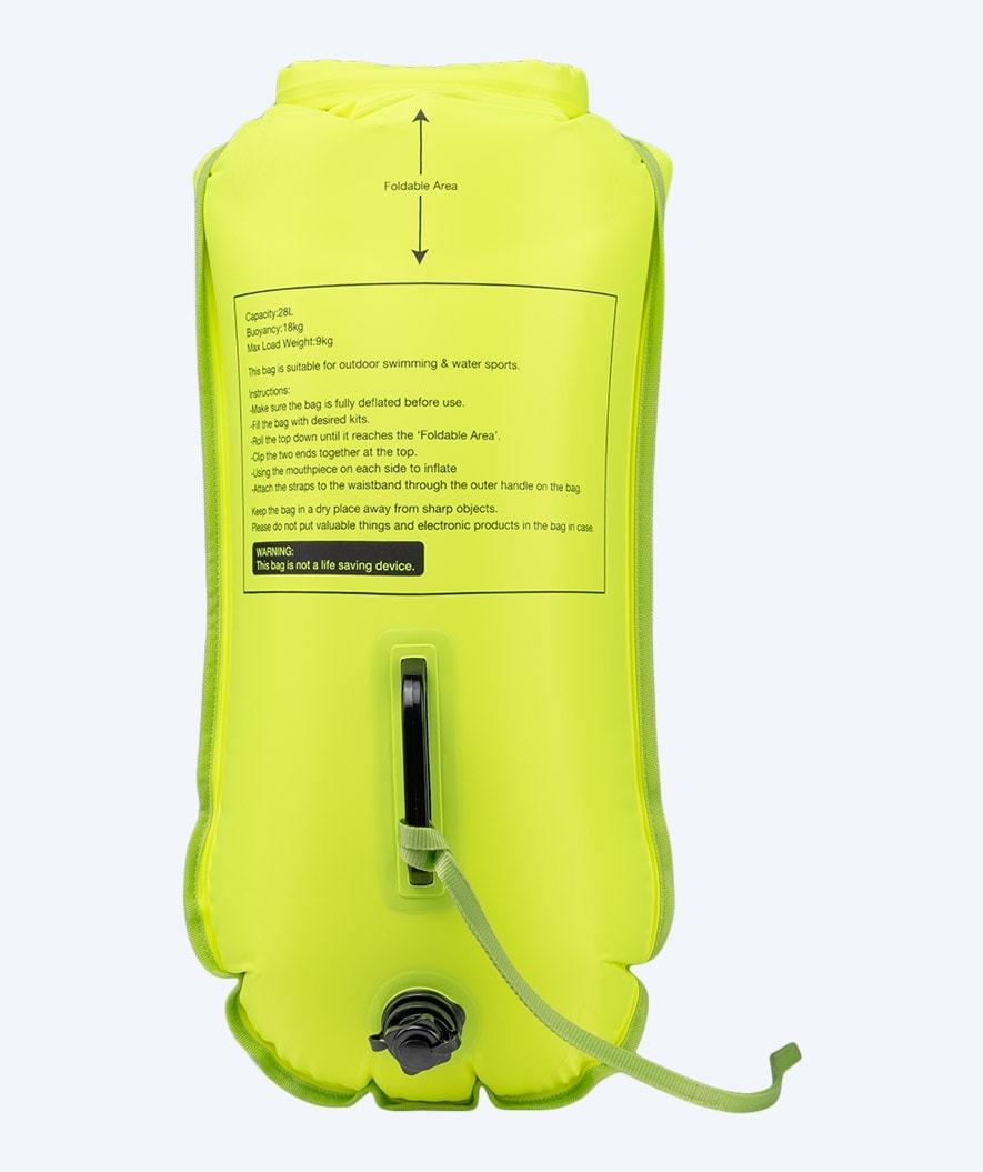 Watery swim buoy - Swim Buoy & Dry Bag 28L - Fluo Yellow