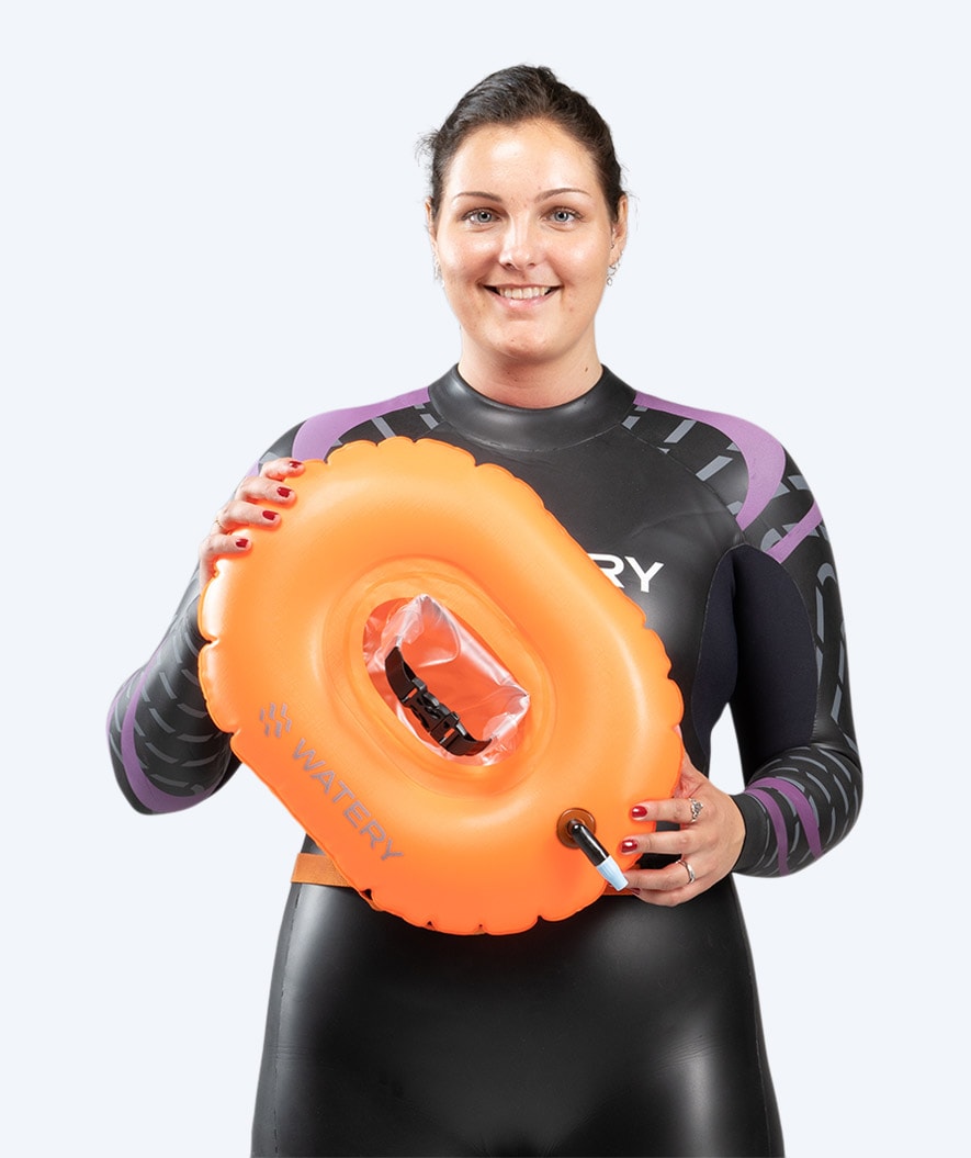 Watery swim buoy for swimming - Donut - Orange