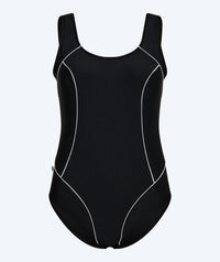 Watery swimsuit in plus size for women - Tamaya U-Back - Black/White