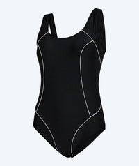 Watery swimsuit in big sizes for women - Tamaya U-Back - Black/white