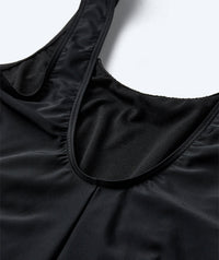 Watery swimsuit in big sizes for women - Tamaya U-Back - Black/white
