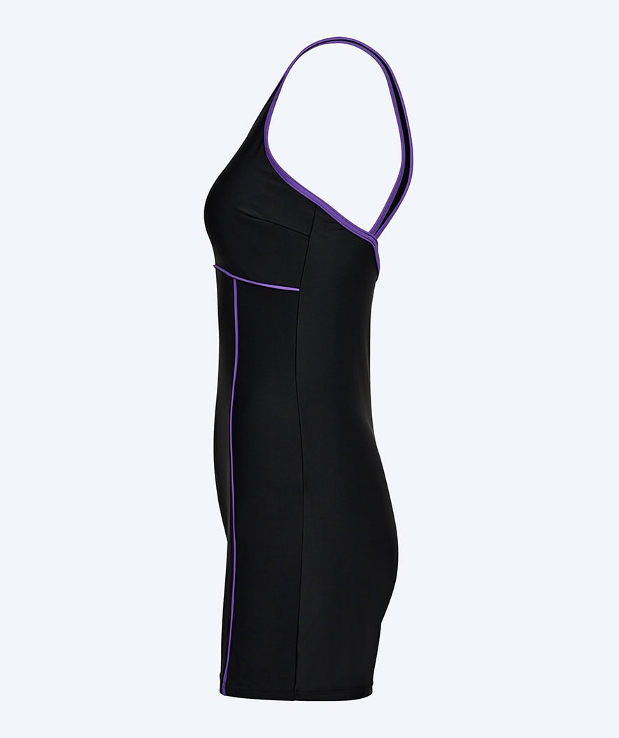 Watery swimsuit with skirt for women - Tirta - Black/purple