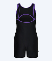 Watery swimsuit with skirt for women - Tirta - Black/purple