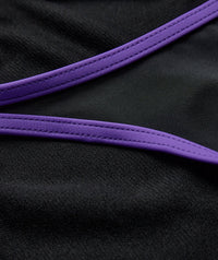 Watery swimsuit with skirt for women - Tirta - Black/purple