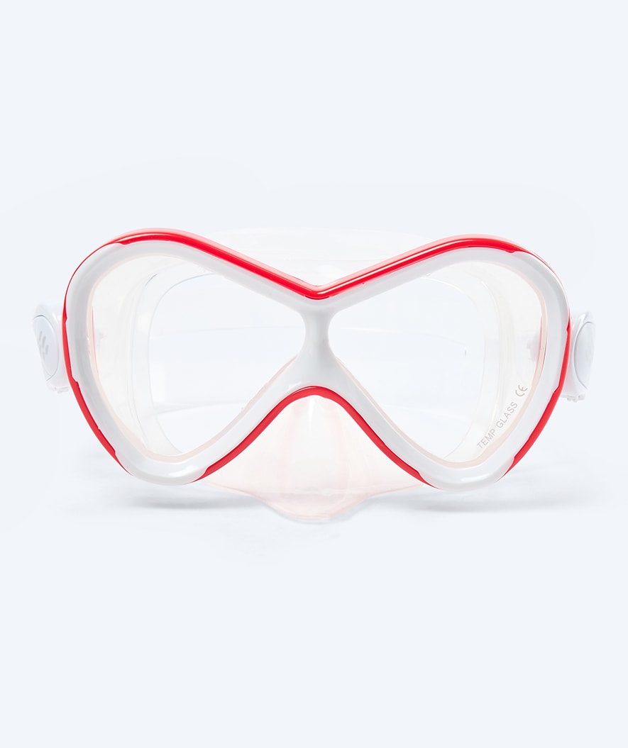 Watery diving mask for kids (4-10) - Triton - Red