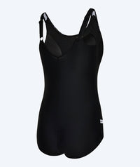 Watery swimsuit plus size for women with flowers - Vale - Black