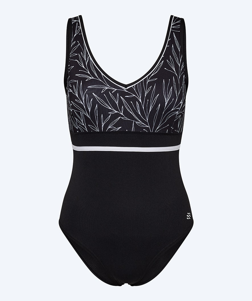 Watery swimsuit for women - Vivien - Black/white