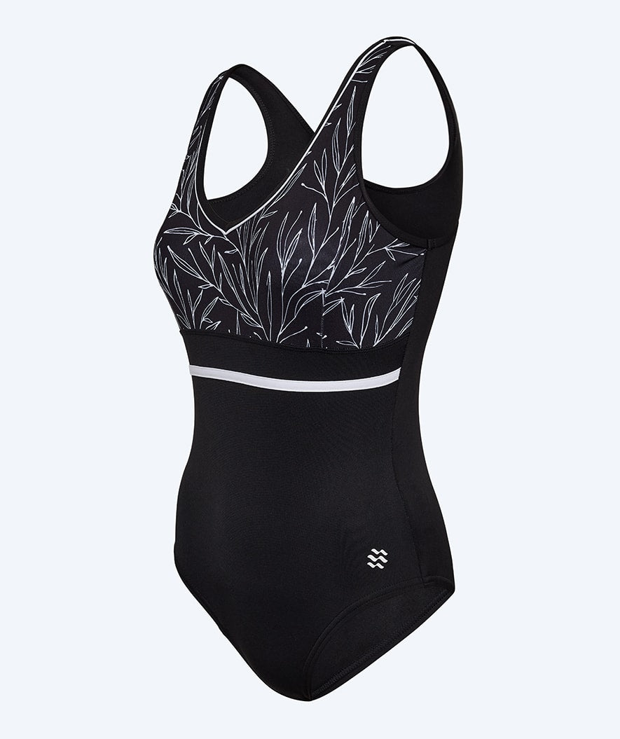 Watery swimsuit for women - Vivien - Black/white