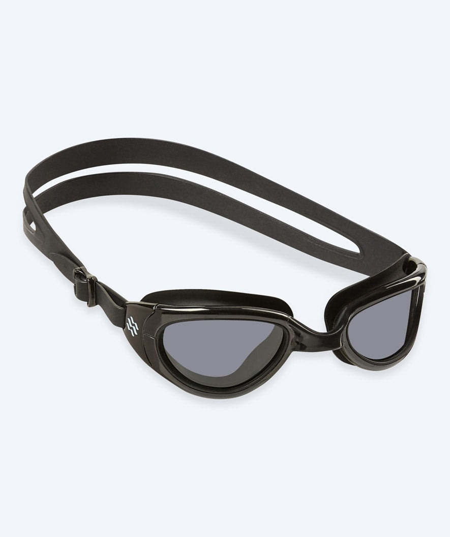 Watery training swimming goggles - Wade Active - Black (Smoke lens)