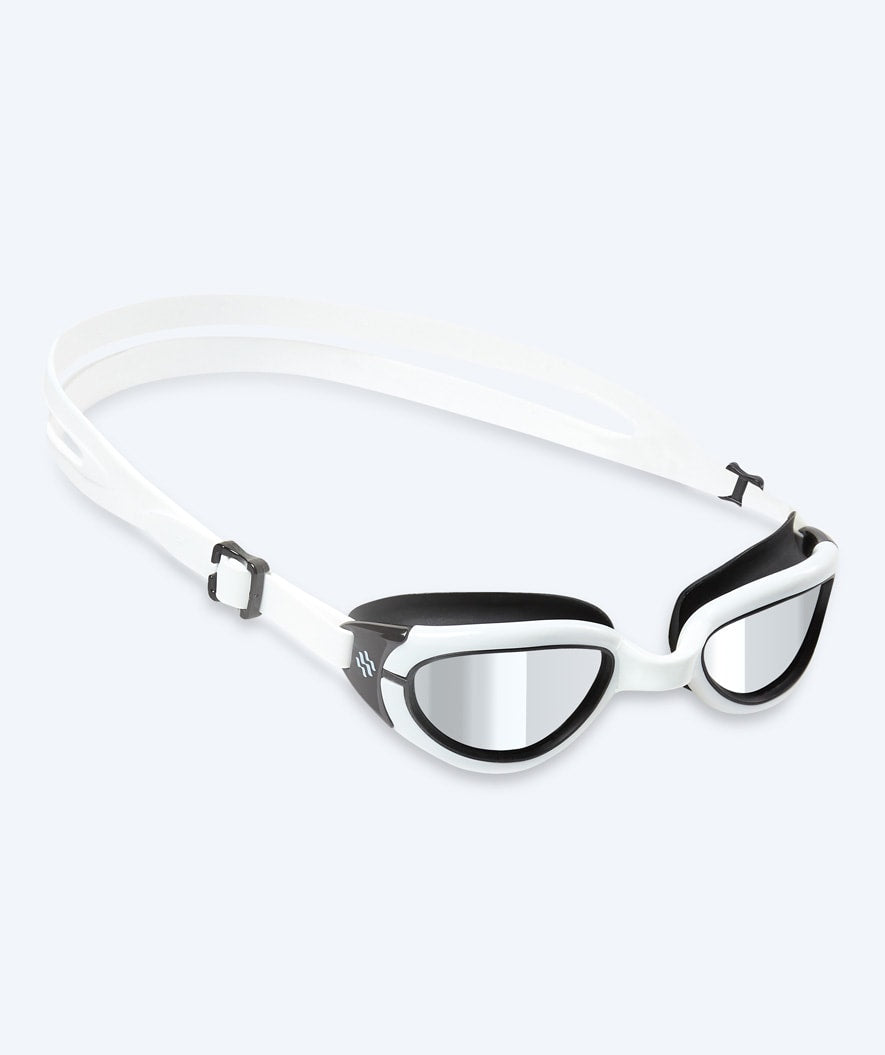Watery swimming goggles for kids - Wade Mirror - White/silver