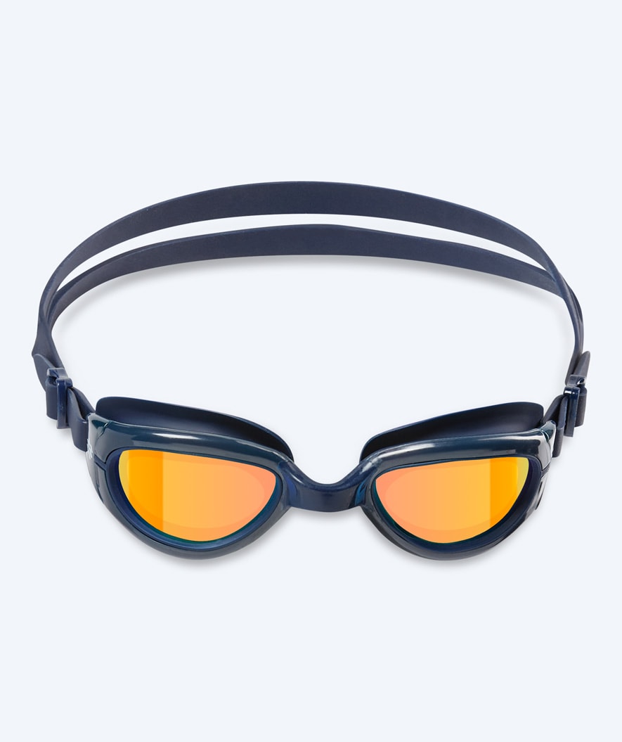 Watery swimming goggles for kids - Wade Mirror - Dark blue/gold