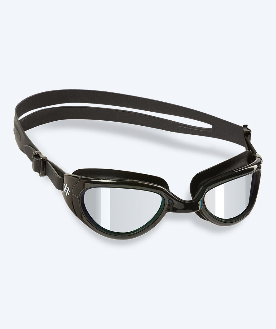 Watery swimming goggles for kids - Wade Mirror - Black/silver