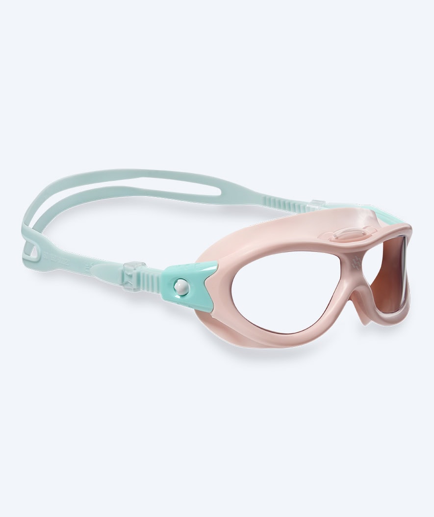 Watery swimming goggles for kids (2-8) - Wilton - Light pink/turquoise