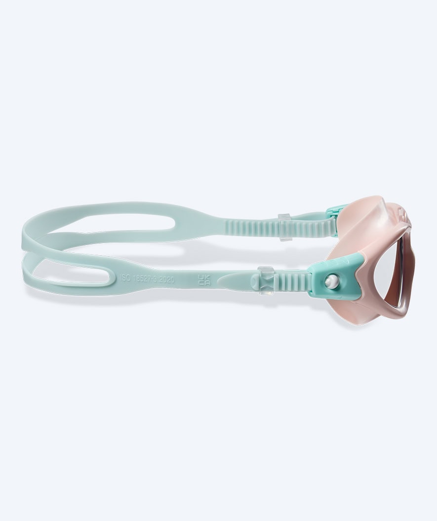 Watery swimming goggles for kids (2-8) - Wilton - Light pink/turquoise