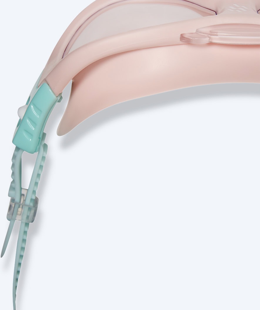 Watery swimming goggles for kids (2-8) - Wilton - Light pink/turquoise