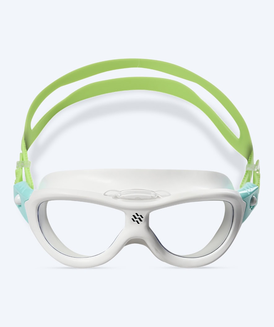 Watery swimming goggles for kids (2-8) - Wilton - Green/white