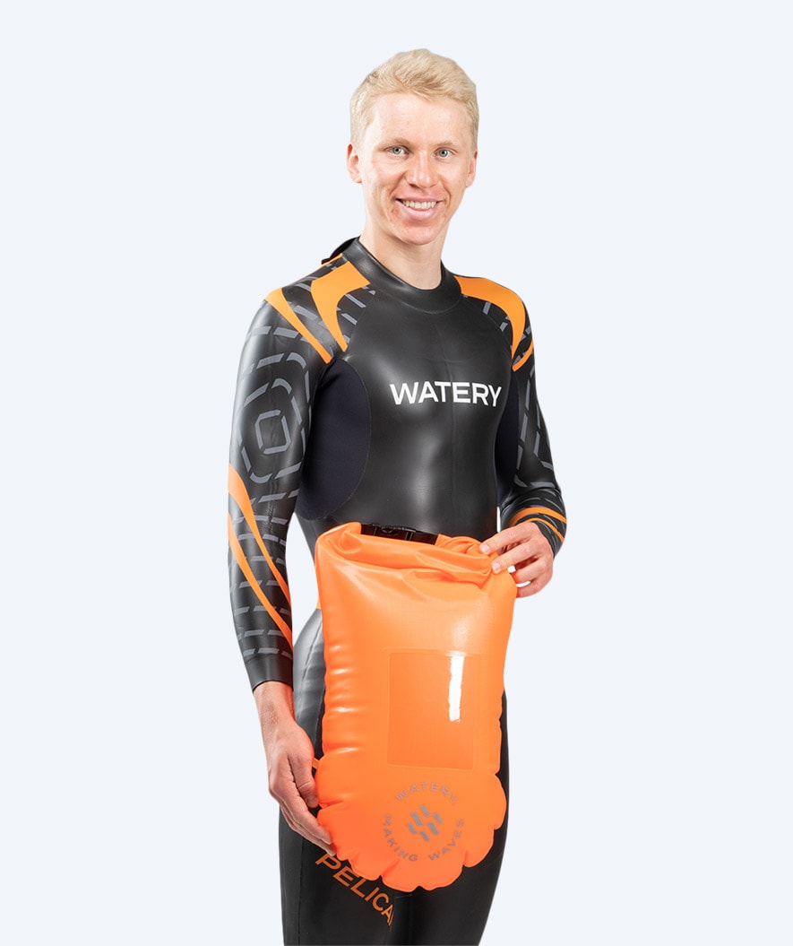 Watery sea bag for swimming - Window PVC 28L - Orange