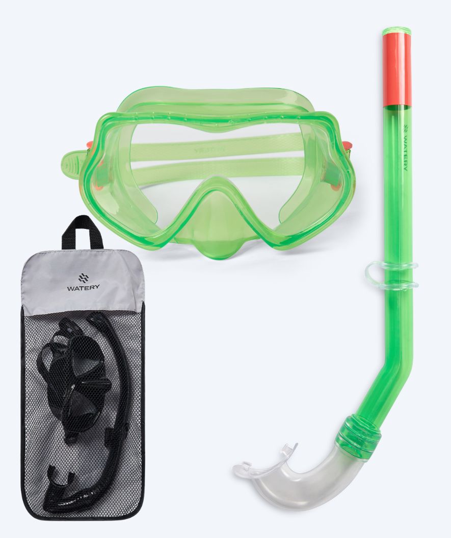 Watery Combo snorkel set for kids (4-10) - Winslet - Green